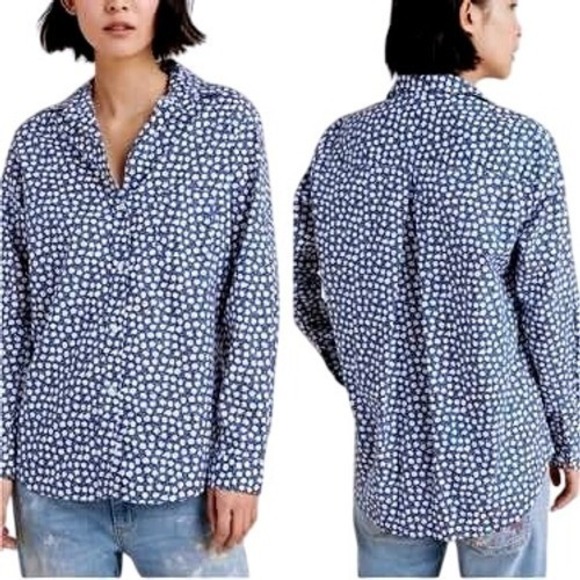 Grayson The Hero Navy Floral Button Up‎ Shirt S